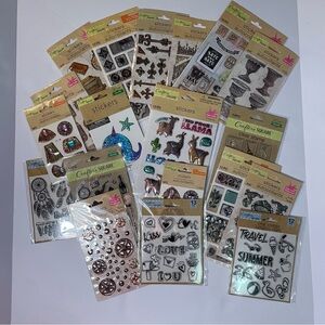 Assortment of Stickers/Clear Stamps Scrapbooking Journaling Crafting New  READ